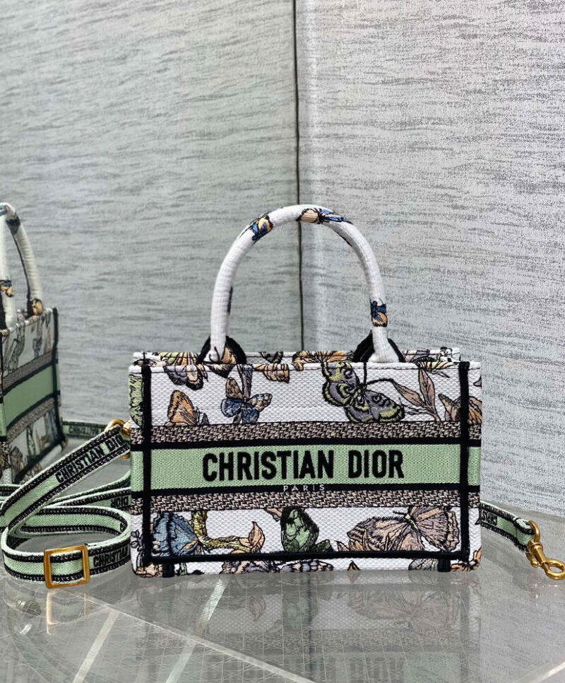 Christian Dior Mini Dior Book Tote With Strap